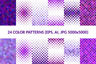 24 Purple Square Patterns