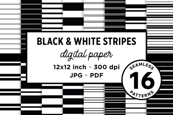 Black White Seamless Striped Patterns: Precision, Versatility, and Time-Saving Design Power