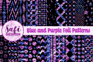 Blue and Purple Foil Patterns