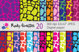 Bright Giraffe Digital Patterns
