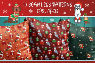 Christmas Patterns with Dogs: Seamless, Editable Designs for Festive Creativity