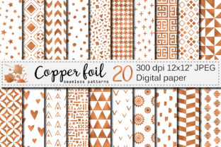 Copper Foil Seamless Geometric Patterns