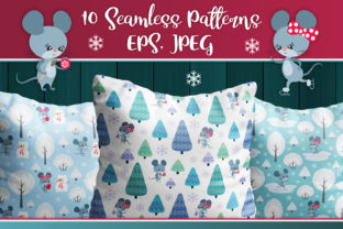 Cute Mice. Winter Seamless Patterns: Versatile, High-Resolution Design Assets for Real-World Projects