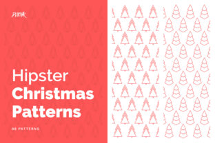 Hipster Christmas Patterns for Modern Design Projects