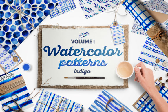 Indigo Blue Watercolour Patterns: A Versatile Design Resource for Creators