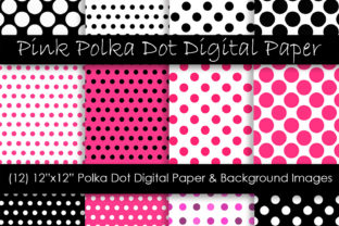 Pink Black Polka Dot Patterns