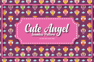 Seamless Patterns Cute Angel 1: Versatile, Print-Ready Design for Creators