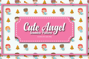 Seamless Patterns Cute Angel 10