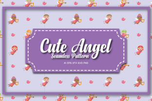 Seamless Patterns Cute Angel 13