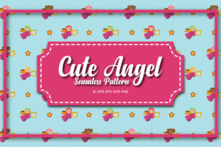 Seamless Patterns Cute Angel 15