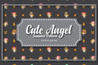 Seamless Patterns Cute Angel 17