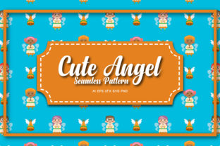 Seamless Patterns Cute Angel 19