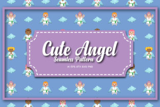 Seamless Patterns Cute Angel 20