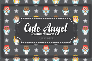 Seamless Patterns Cute Angel 23