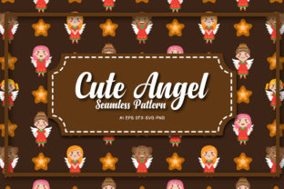 Seamless Patterns Cute Angel 24