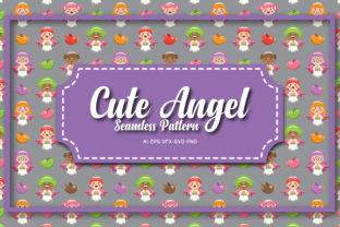 Seamless Patterns Cute Angel 3
