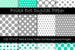 Teal Gray Polka Dot Patterns: Elegant, Versatile Digital Papers for Creative Projects